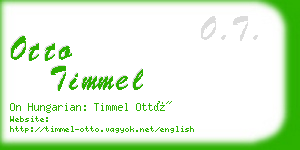 otto timmel business card